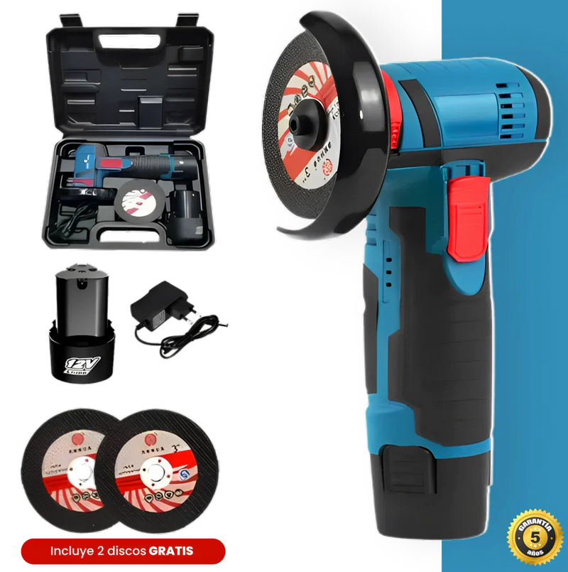[PROMOCIÓN DE ANIVERSARIO]  Combo Amoladora Angular Profesional Inalámbrica - (2 Discos + 2 Baterías + Maletín)  🎁