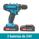 [PROMOCIÓN DE ANIVERSARIO] Combo Taladro Inalámbrico 24v - FuerzaPro (27 piezas + 2 baterías + estuche) 🎁