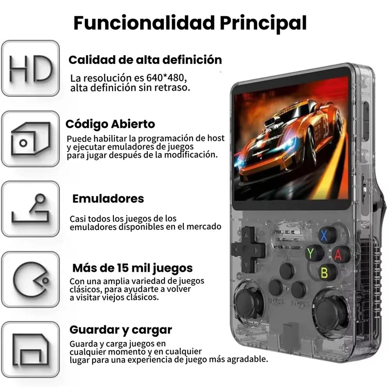 Anbernic™ PLUS Retro Arcade de Bolsillo - Más de 15.000 juegos clásicos