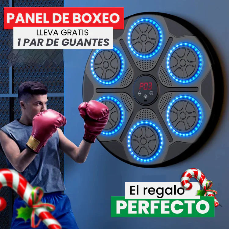 (REMATE DE EXISTENCIAS)  BOXFIT© MÁQUINA DE BOXEO MUSICAL + GUANTES DE REGALO 🎁